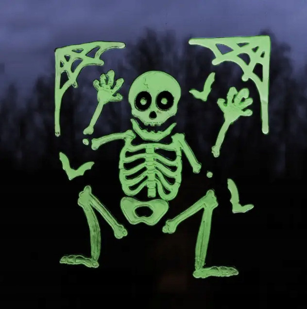 ŻELOWA DEKORACJA NA HALLOWEEN ŚWIECĄCA W CIEMNOŚCI KOŚCIOTRUP SZKIELET