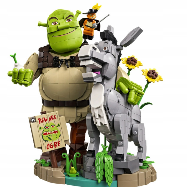 LEGO 72423 Shrek, Osiołek i Kot w Butach – Zestaw Kolekcjonerski dla Dorosłych