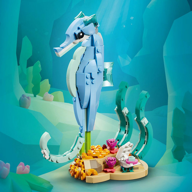 LEGO Creator 3 w 1 Zwierzęta Morskie: Piękny Delfin, Konik Morski, Krab 31385