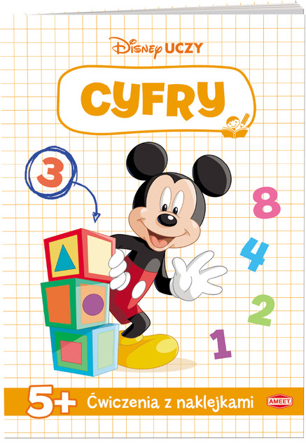 Disney uczy Miki Ćwiczenia z naklejkami Cyfry Praca zbiorowa