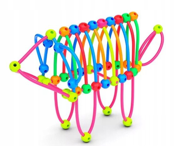 Klocki Meli Stick Neon Patyczki Kulki 600 elementów Konstrukcyjne