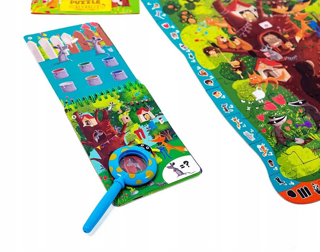 Puzzle Gra Edukacyjna Detektyw FOREST STORY Z Lupą 3+ Roter Kafer