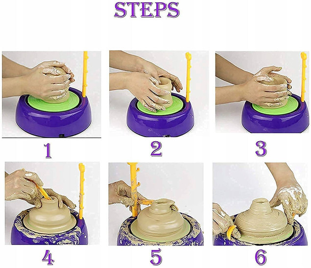 Koło Garncarskie Z Gliną Farbami Zabawka Kreatywna 8+ Norimpex