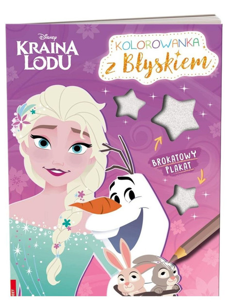 DISNEY KRAINA LODU. KOLOROWANKA Z BŁYSKIEM [KSIĄŻKA]