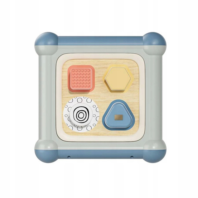 Kostka Edukacyjna Topbright Drewniana Wielofunkcyjna 10w1 Multicolor 12m+