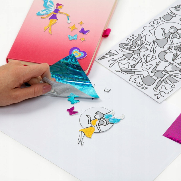 Naklejki Metaliczne WRÓŻKI Zestaw Kreatywny Kidea