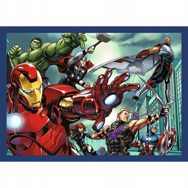 Trefl Puzzle PPK, Marvel 4 x 88 el. Bohaterowie są wśród nas + plakat