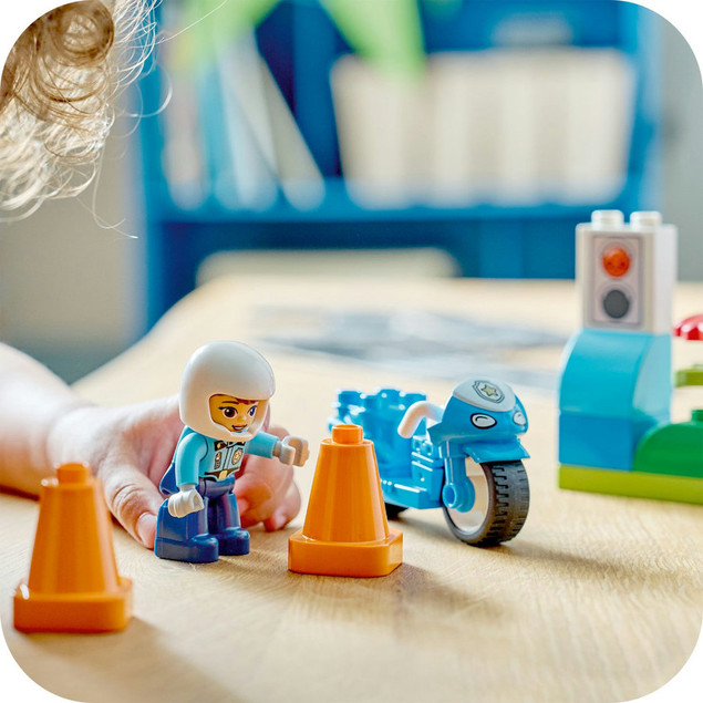 LEGO DUPLO 10471 Niebieski Motocykl Policyjny Zestaw Edukacyjny dla Maluchów