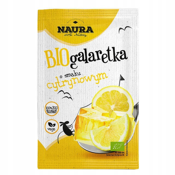 BIO Galaretka o smaku cytrynowym Naura 38 g x2