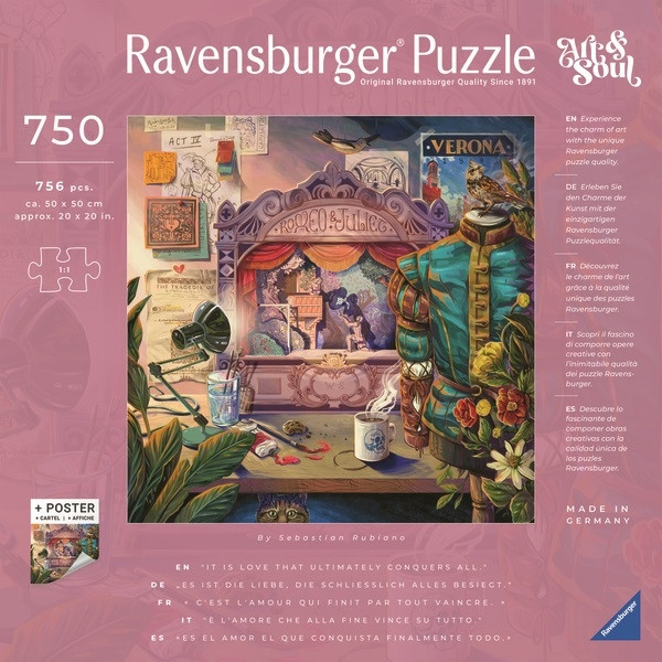 Ravensburger Puzzle Art & Soul: Romeo a Julie 750 elementow