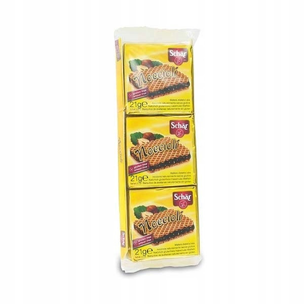 Schar Nocciolí: Bezglutenowe Wafelki z Kremem Orzechowym 3x21g
