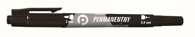 Marker dwustronny Tetis KM501 0,8/3 mm czarny