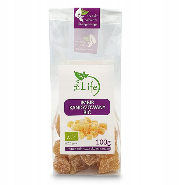 Imbir kandyzowany 100g BIO BIOLIFE