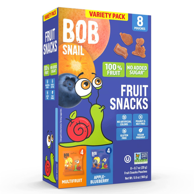 Żelki Owocowe BOB SNAIL Borówka & Multifruit 160g Bez Cukru