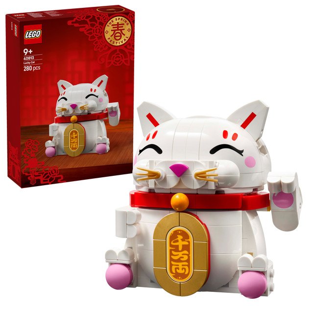 LEGO® Japoński Kot Szczęścia Maneki-neko 40813 – 280 elementów, 9 lat+