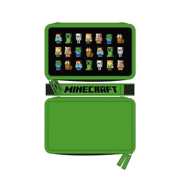 Piórnik poj. bez wyp. 2 klapki Minecraft ASTRA