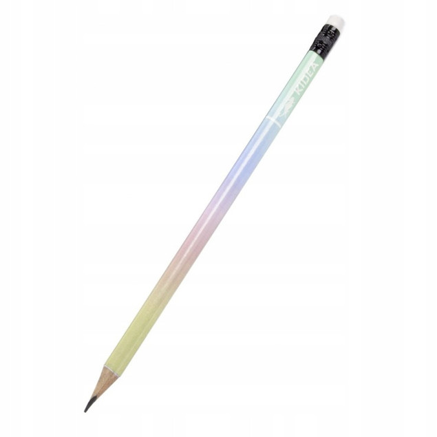 Ołówek Szkolny Trójkątny Z Gumką Twardość HB PASTELOWY ZWIERZĘTA Kidea x48