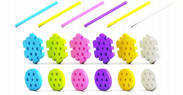 Klocki Meli Basic Constructor Pink 60 el. dla Dziewczynek