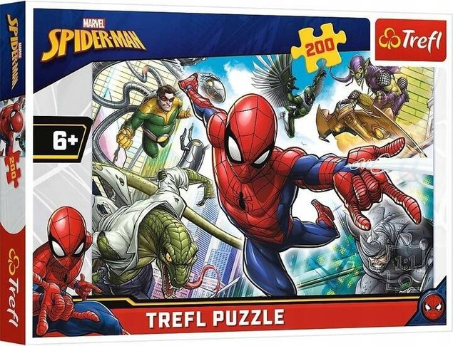 Puzzle 200 Układanka Marvel SPIDERMAN Złoczyńcy Goblin 6+ Trafl 13235