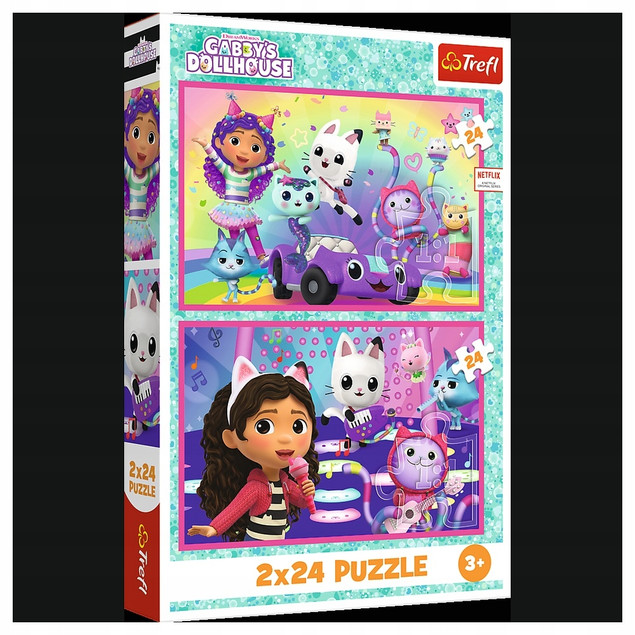 Puzzle Zabawy z Gabby Trefl 34433 + 2 układanki 24 el.