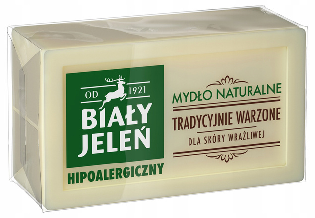 2x BIAŁY JELEŃ Mydło Naturalne Hipoalergiczne Skóra Wrażliwa 2x150g