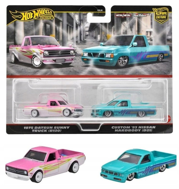 Hot Wheels Premium 2-Pack Datsun SUNNY TRUCK & Custom '93 NISSAN HARDBODY 1:64 HRR78