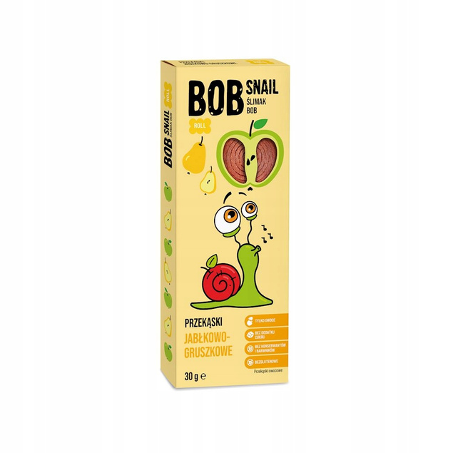Przekąska Jabłko Gruszka Bez Cukrów 30g BOB SNAIL