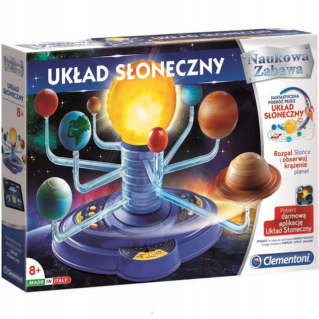 Układ Słoneczny Planety Nauka Kosmos Naukowa Zabawa 8+ Clementoni