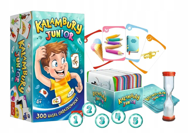 Gra Kalambury Junior + 150 Kart i Klepsydra