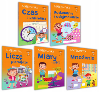 Mądry Uczeń MATEMATYKA Klasa 1-3 ZESTAW Książeczek Do Nauki Liczenia 6+ SBM