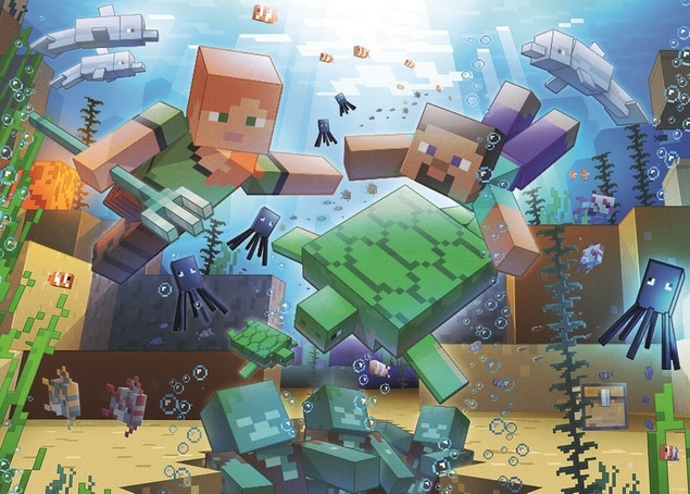 Puzzle Minecraft Mozaika 1000 elementów Ravensburger