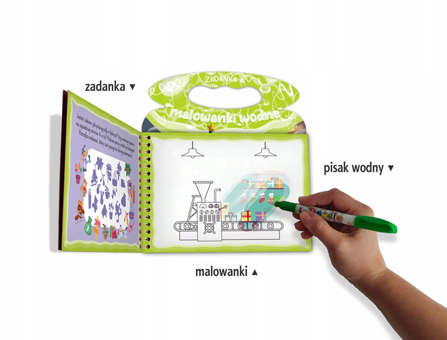 Zadanka i Malowanki Wodne IDĄ ŚWIĘTA z Pisakiem 3+ Skrzat