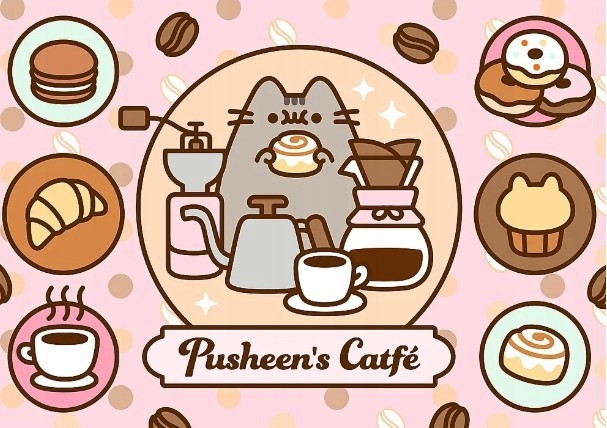 Puzzle 500 Pusheen w kawiarni 37528 Trefl