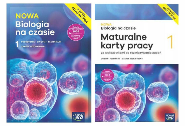 NOWA BIOLOGIA NA CZASIE 1 Podręcznik + Karty Pracy ROZSZERZONY Edycja 2024