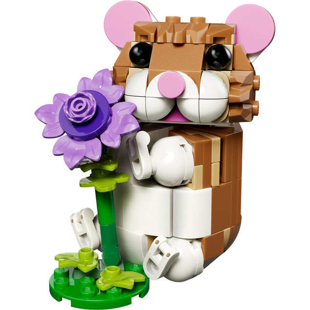 LEGO Creator 3w1 Chomik z Kwiatkiem, Jeż, Orzeł – Klocki dla Dzieci 7+ (31376)
