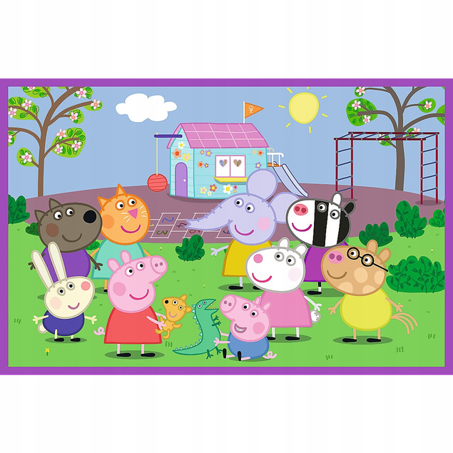 Puzzle Świnka Peppa na placu zabaw 2x24 el. FSC