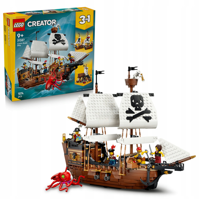 LEGO Creator 3w1 31387 Kultowy Statek Piracki