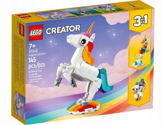 LEGO Creator 3w1 Magiczny Jednorożec 145el. 7+ 31140