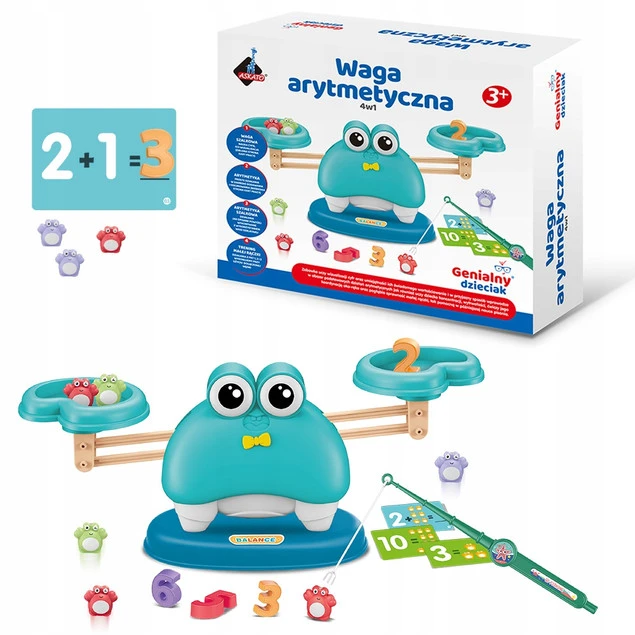 Askato Waga Arytmetyczna Krab 4W1 - Gra edukacyjna dla dzieci