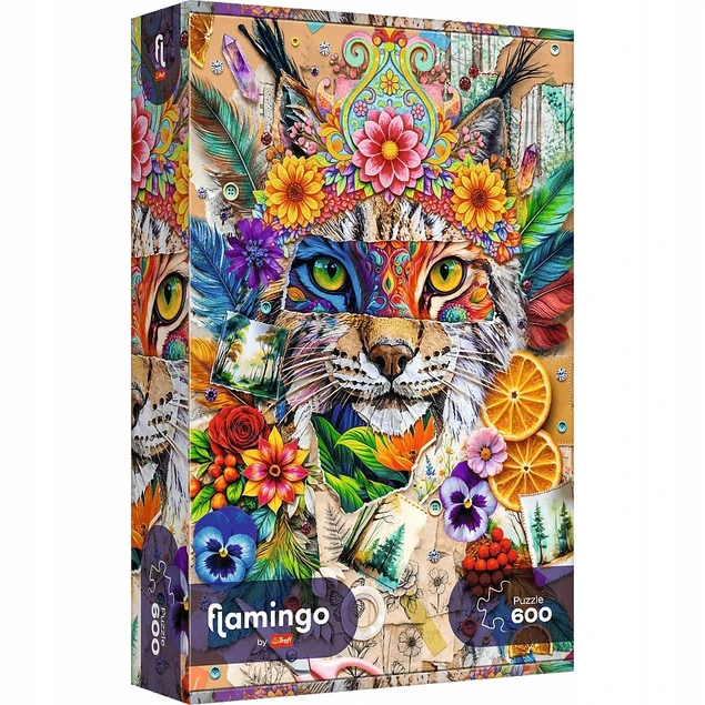Puzzle Trefl 600 Flamingo by Trefl, Kolaż inspiracji - pudełko