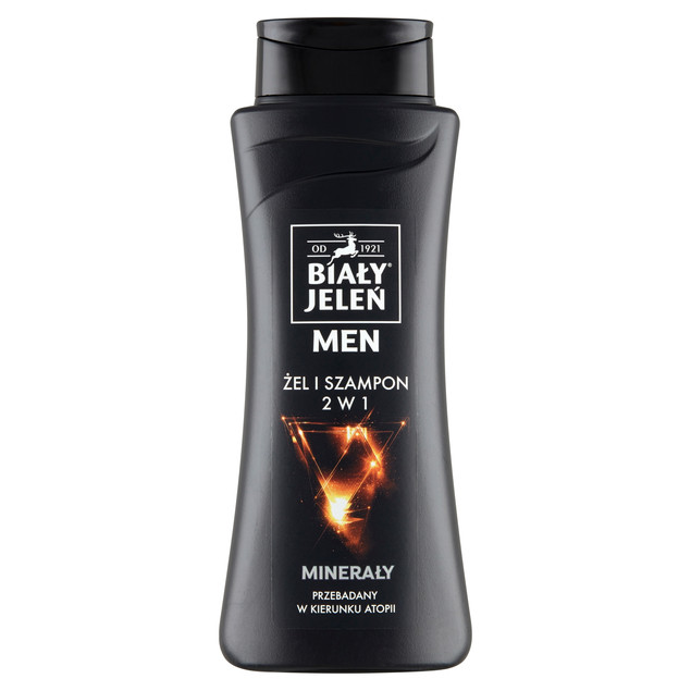 Szampon i Żel pod prysznic 2w1 Minerały MEN 300 ml – Biały Jeleń