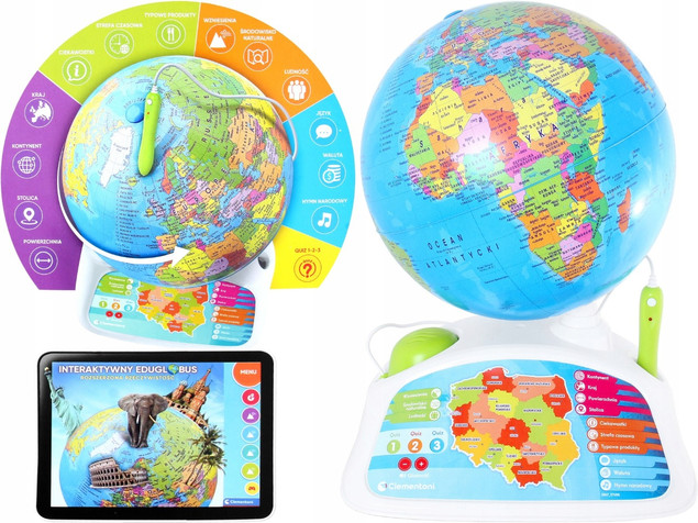 Globus interaktywny EduGlobus 7+ Clementoni