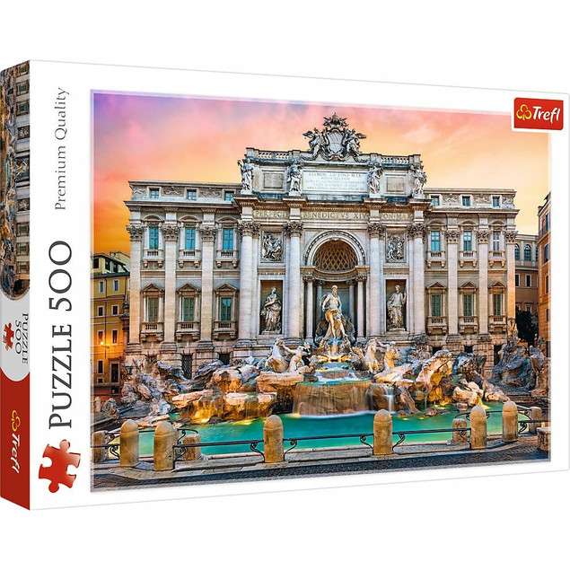 Puzzle 500 Układanka Fontanna di Trevi RZYM Barok 7+ Trefl 37292