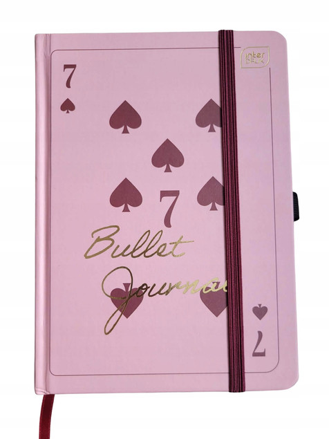Planer A5 Bullet Journal Interdruk Lucky Seven Różowy
