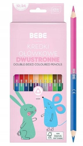 Kredki ołówkowe dwustronne BB Kids 12/24 kol.