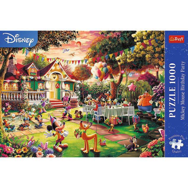 Puzzle Trefl 1000 elementów Przyjęcie urodzinowe Myszki Mickey