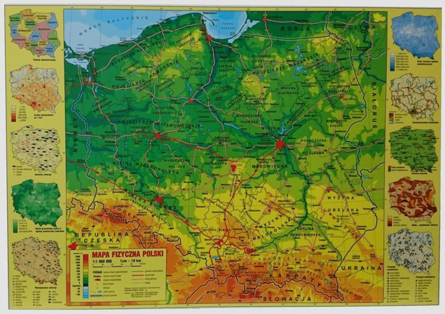 Podkład Dwustronny Oklejany Polska Fizyczna Na Biurko POPF