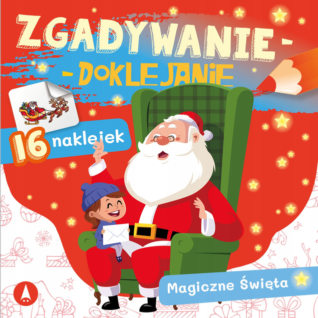 PAKIET Malowanie Doklejanie & Zgadywanie MIKOŁAJ RENIFER CHOINKA 3+ Skrzat