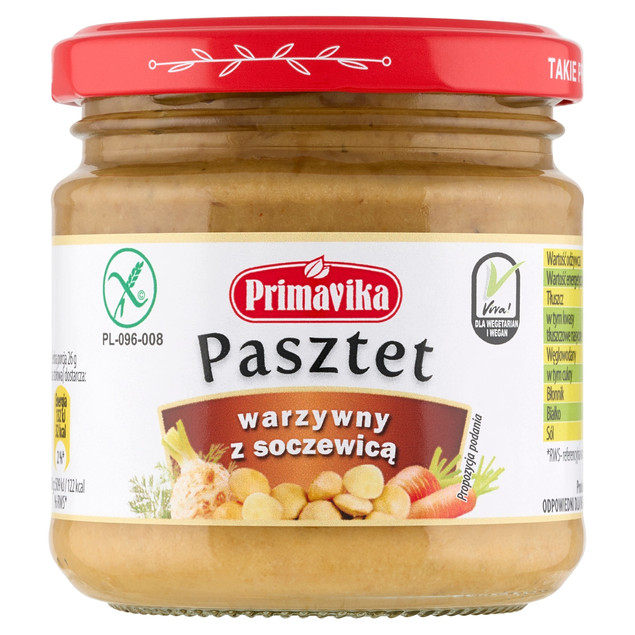 Pasztet warzywny z soczewicą 160g Primavika