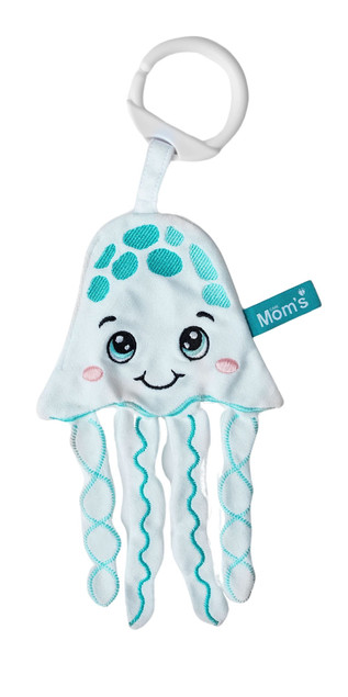 Mom's Meduza szeleszcząca SZMATKA miękki szeleścik zawieszka dla niemowląt